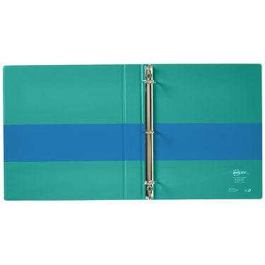 Avery Two-Tone Durable 3 Ring Binder, 1 Inch Slant Rings, Blue/Teal View Binder (17290) 1